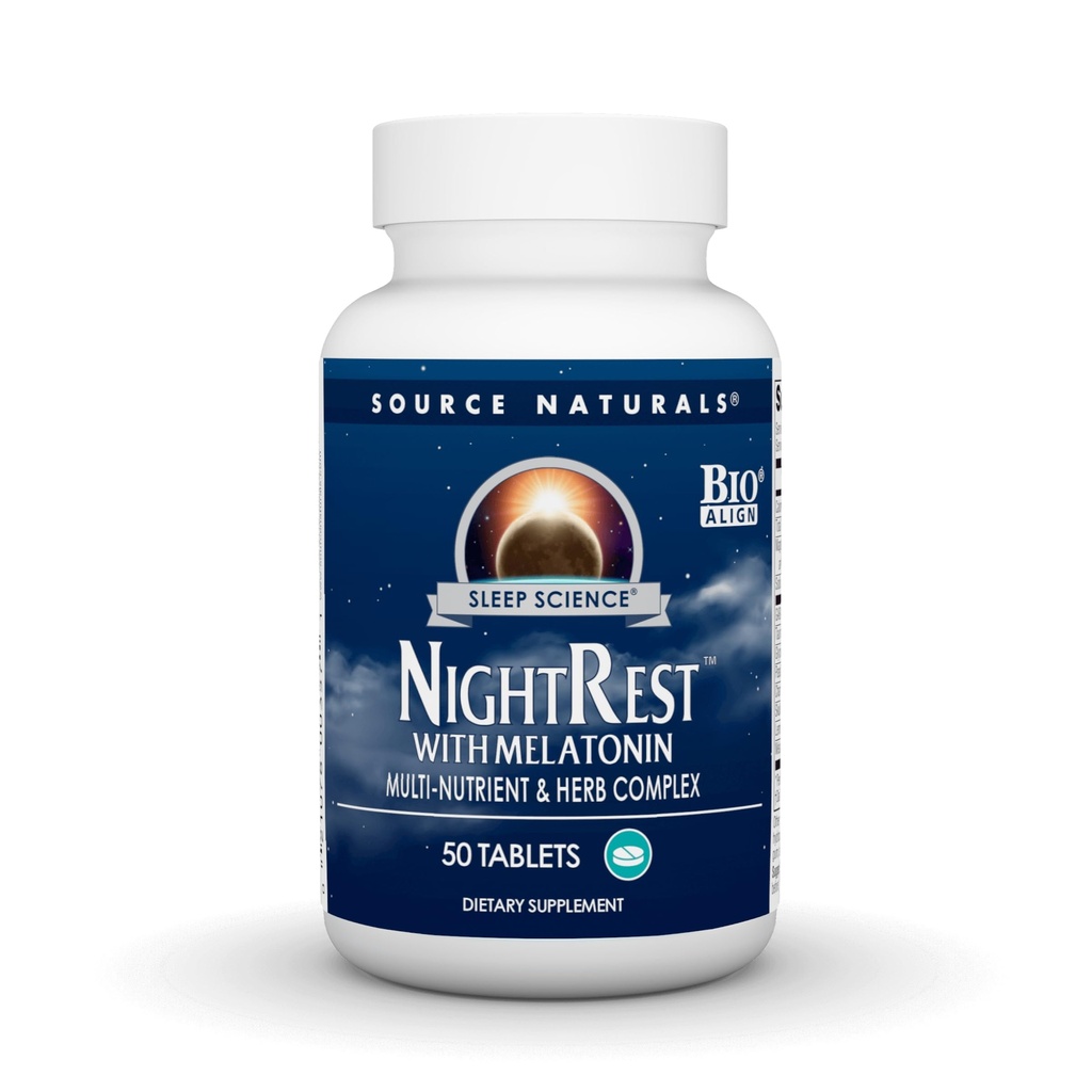 Sumber Sastra Tidur Malam Ilmiah dengan Melonatin, Multi- Nutrient & Herb Kompleks * - 50 tablet