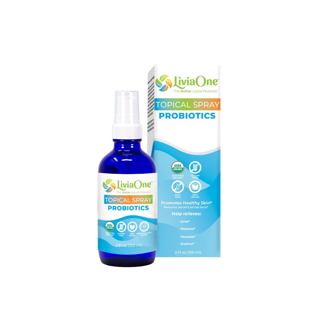 LiviaOne Topical Liquid Progration Spray, USDA- Sertifikasi Progories Organik, Gluten- dan Allergen- Free Vegan Progrees, Non-GMO dan Raw, 2 Fl Oz (Pack of 1)