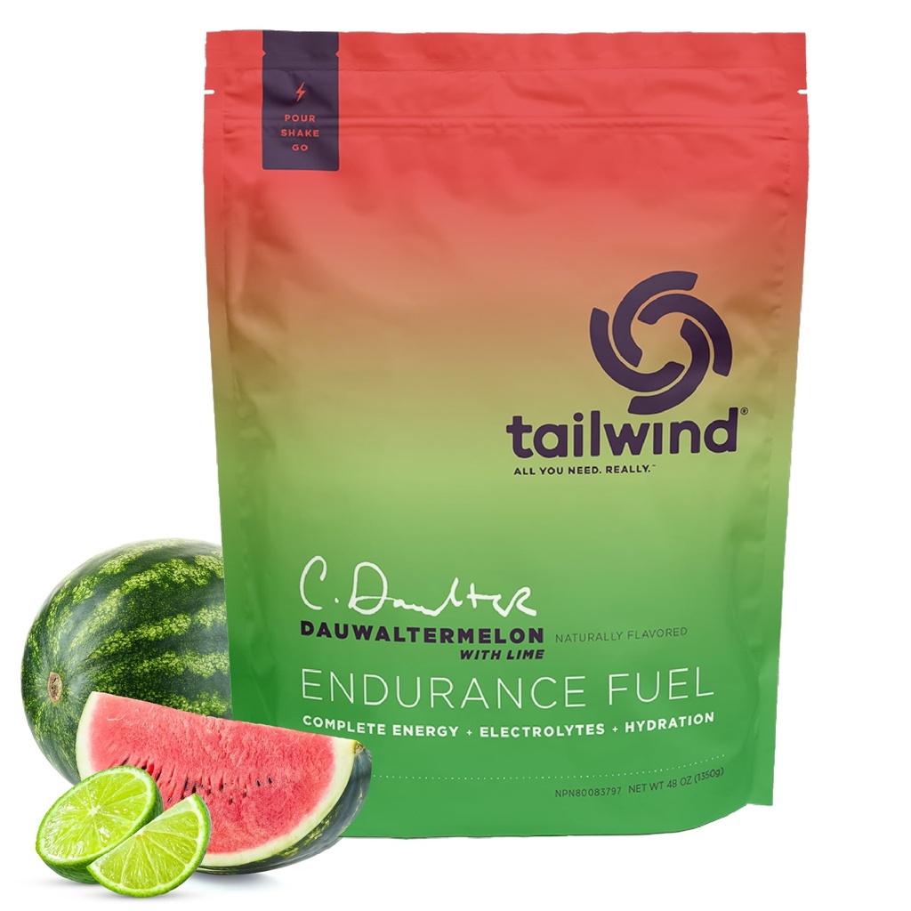 Tailwind nutrition Endurance Fuel, Carbohydrate & Electrolite Sports Drink Towder, Gluten- Free, Vegan, Dawawaltermelon, 50 Servings