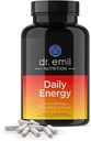 DR. EMIL NUTRITISI Tambahan Energi Harian - Sugar Free Energy Pills with 160mg Caffeine Per Serving - Energy Booster & Focus Suplemen dengan Guarana Extract, L- Taurine & L- Theanine