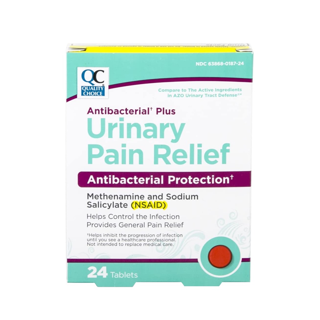 Quality Choice Urinary Pain Relief Antibakteri Plus, Urinary Trakt Protection, Helling Control Symptoms of (UTI) Sampai Anda Dapat Melihat Dokter 24 tablet