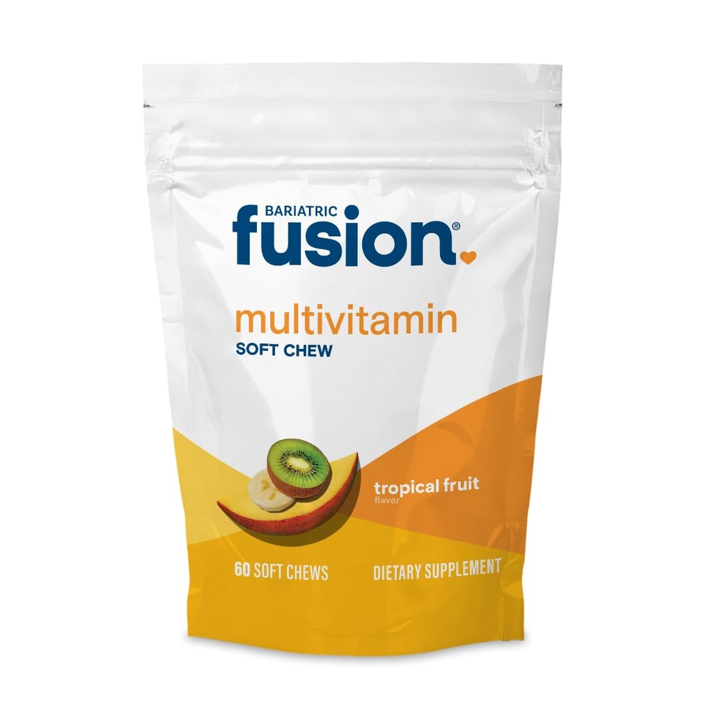Fusion Bariatric Batiatric Multivitamin Soft Chew 124; Tropical Fruit Flavor 124; Chewy for Post Bariatric Bedah Patience Gastric Bypass dan Sleeve Gastrectomy 124; 60 Count 124; 1 MonthSuply