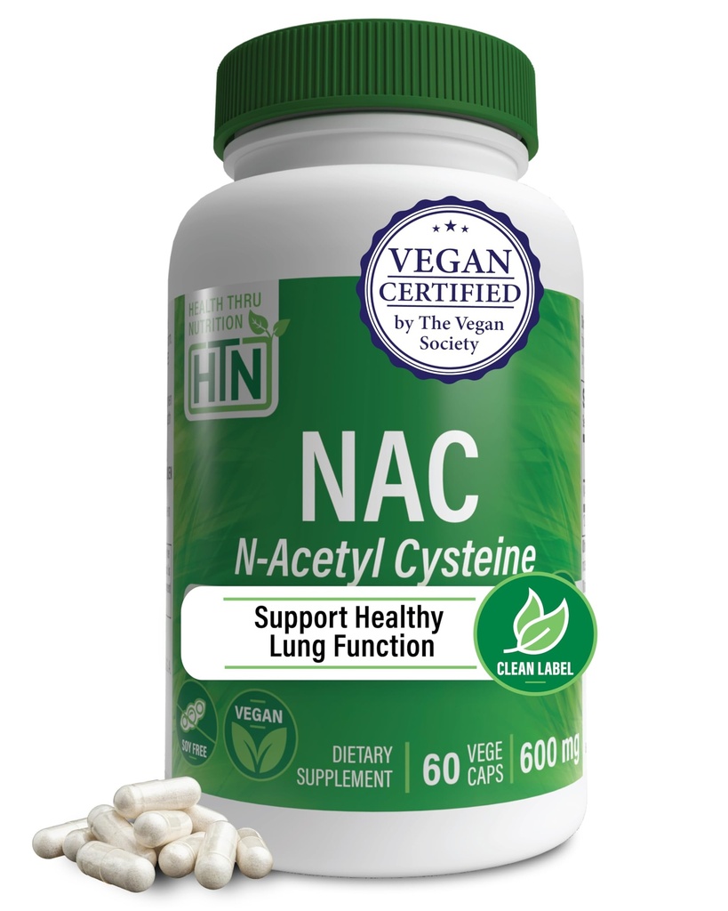 Nutrition Kesehatan NC N-Acetyl- Cysteine 600mg Kapsules 60 Capsules 124; Vegan Certifikasi 124; The Purest NAC Suppplement £124; Supports Healthy Lung, Liver Functions & Cellular Health 124; Non-GMO Soy & Gluten Free