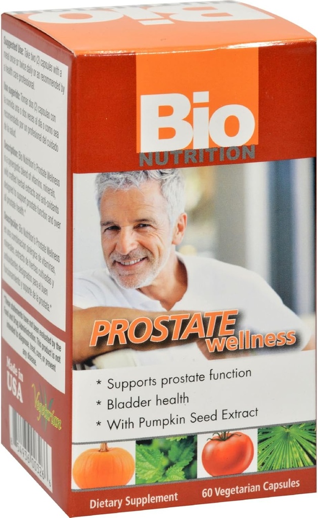 Bio Nutrition Prostate Wellness - Bladder Health - Gluten Free - 60 Vegetarian Capsules (Paket 2)