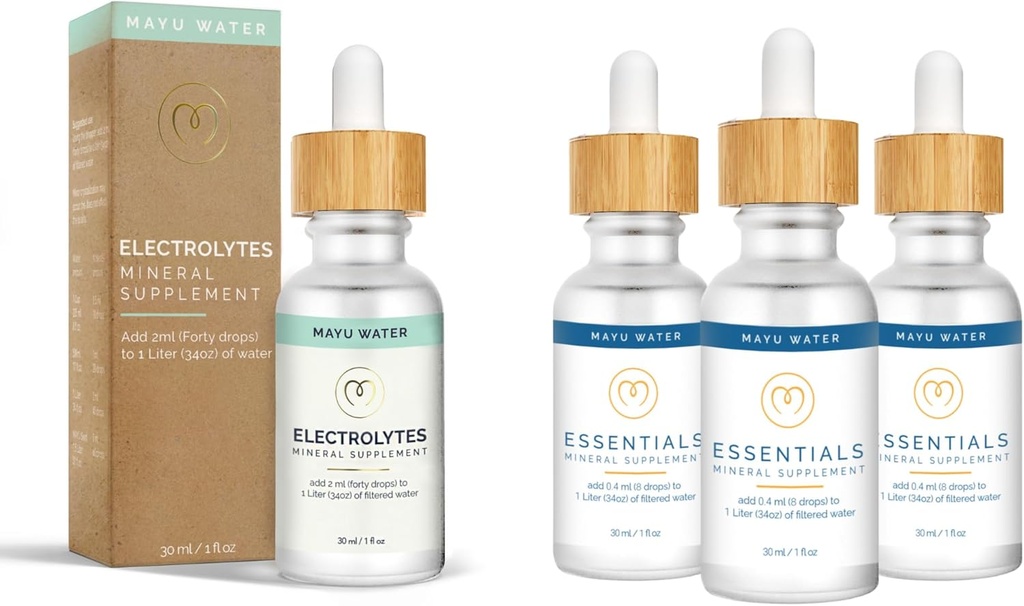 Mayu Trace Mineral Drops (3Pack) + Electrolite Water Drops