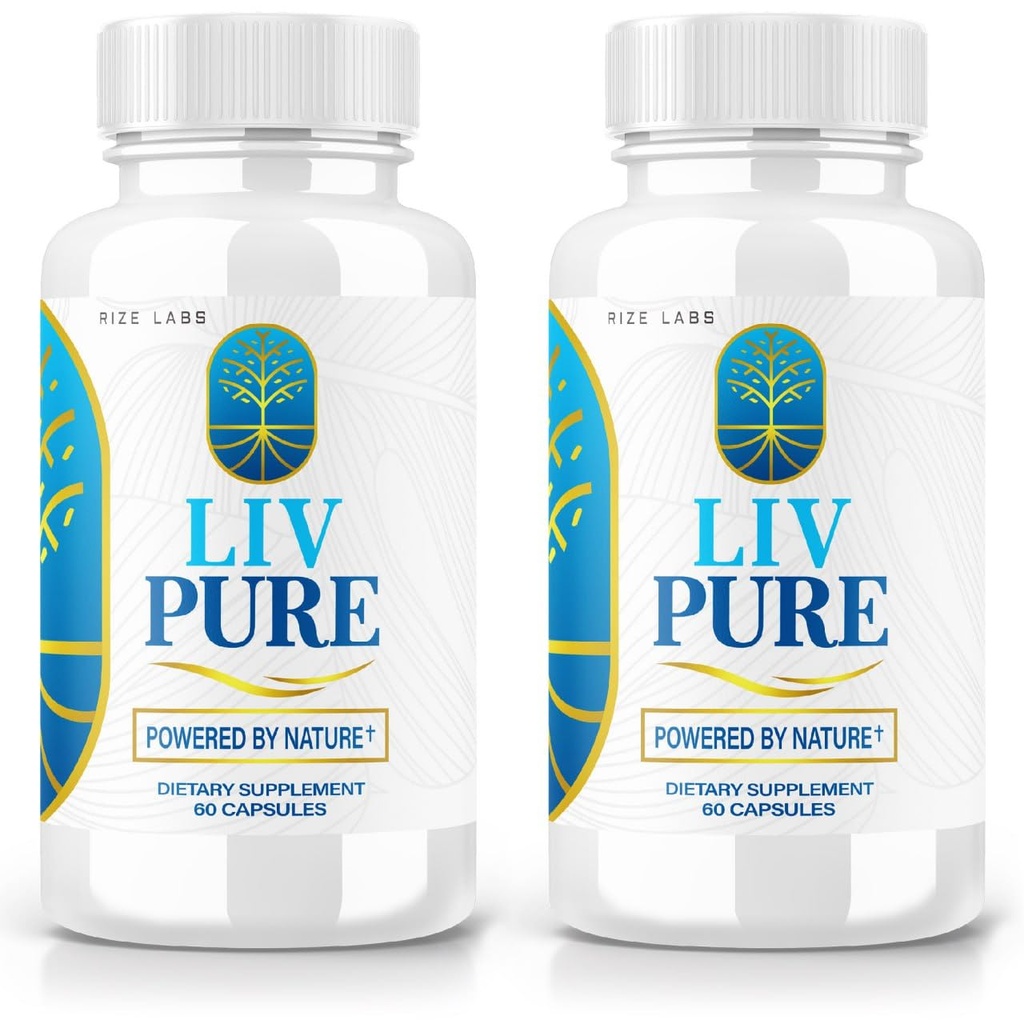 Rize lab - LivPure Didukung oleh Alam - Formula Advanced - Cleared Dukungan Dieter untuk Dukungan Hati, Kekuatan Ekstra, Vegan, Pil Fungsi Hati (120 Kapsul)