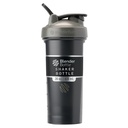 BlenderBottle Classic V2 Shaker Bottle Perfect for Protein Shakes and Pre Workout, 28-Ounce, Grey / Black, Black Shadow
