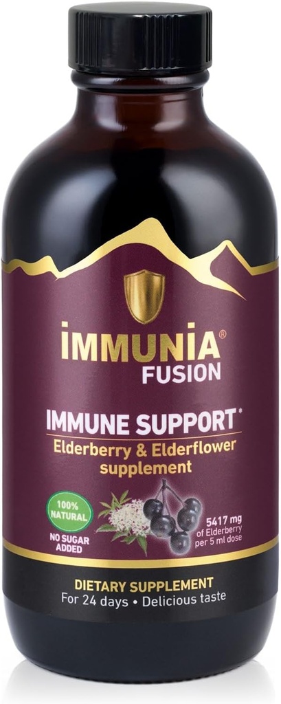 Fusion Immunia - Perbesar Dukungan kekebalan Anda. Formula Kuat Dibuat dengan buah elderberry, bunga elderflowers, dan Buah Biru Kaya dalam polifenol. Sebuah Formula Antioksidan Terkonsentrasi. (1-Pack)