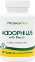 Natures Plus Accidoblus with Pectin - 90 Kapsul - Probiotic Suplement with 1 billion Viable Cells & Pectin - Vegan, Gluten Free - 90 Servis