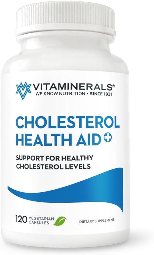 Vitamin = 125 Cholesterol Health Aid Plus 124; Niasin 124; CoQ10 14; Balas 124; Phytollestrol Complex 124; 60 Vegetable Capsules