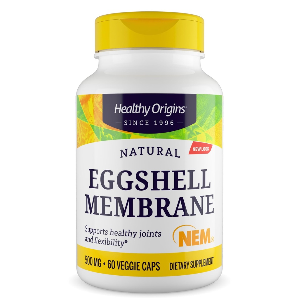 Origins Sehat Membrane 500 mg (NEM, Non- GMO, Gluten Free, Gabungan Dukungan), 60 Veggie Caps