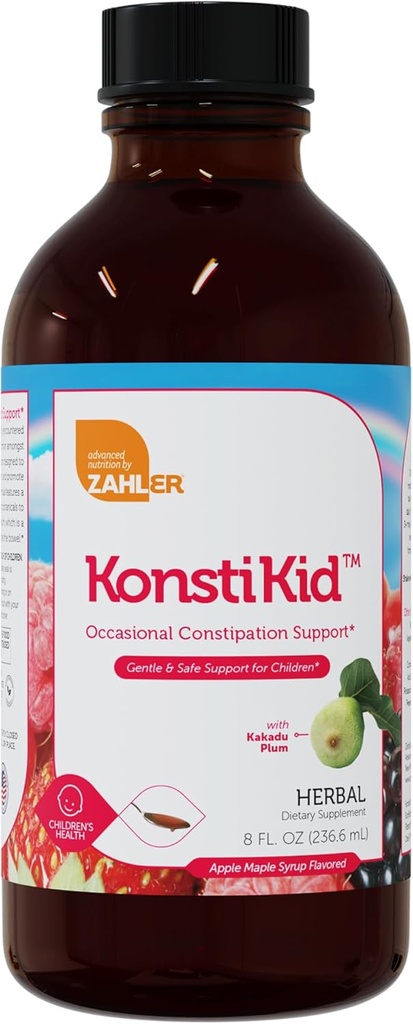 Zahler KonstiKid, Anak-anak Konstitasi Suplemen Dukungan, Konstimulasi LiquidConstipation, Support Regularity & Digetical Health, 8OZ
