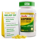 Tightly Dose Aspirin 81mg for Adults - Pain Reliever for Minor Aches & Fever Reducer - dibandingkan dengan The Active Ingredient in Bayer - Low Energy Ensiic Aspirin - 500 Tablet