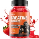 HOOLOO Creatine Gummies 5000mg Creatine Monohydrate, 1000mg BCAAs per Serving - Vegan Chewable Sugar Free Gummies, Strawberry Flavour (1 Pasokan Bulan)