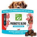 Hanya Natural Pet Probiotic Dog dan Cat Suplemen - Digeptical & Gut Health Enzyme Formula, Puppy & Canine Digetical Chews, Best for stomach Relief & Gas Aid - Soft Chews, 60 Count.