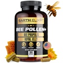 Bumi Elixir 3-1 Organik Bee Capsule - Non- GMO, Raw Bee Pollen, Royal Jelly, Propolis Extract for Women & Men - Natural Energy, Ammune & Vitalitas Dukungan - 180 Propolis Capsules