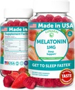 Lunakai USA Made Low Dose Melonatin in Gummies 1mg - Sleep Aid for Dewata & Kid - Non-GMO, Vegan, Gluten- Free - 60 Count