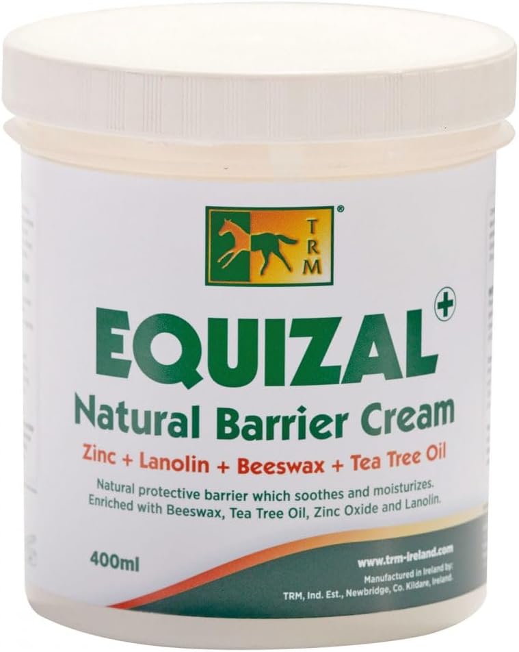 TRM Equizal Soothing Equine Barrier Skin Cream for Horses 124; Natural Protection, Wound Care, dan Moisturization dengan Zinc Oxide - 13.5 fl oz (400 ml) - 13.5 fl oz
