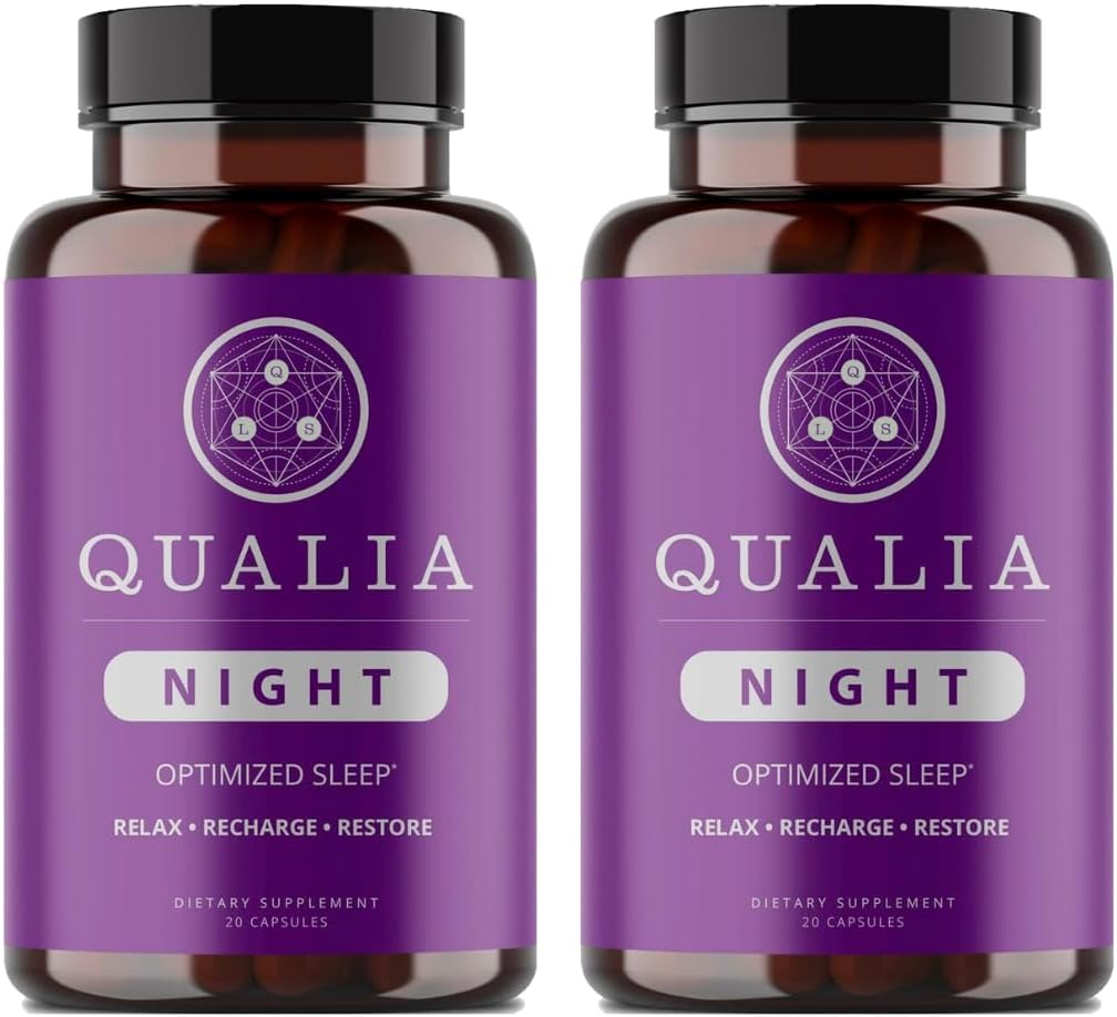 Qualia Night Sleep Aid 124; Non- Habit Forming 124; Science- Backed Suplemen Untuk Deep Refreshing Sleep 124; Melonin- Free, Vegan, Non-GMO, Gluten- Free