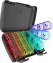 Pill Organizer 3 kali sehari, Fullicon Besar Upil Kill 7 Hari, Daily Pil Kotak dengan 21 Kompartemen, Pill Dispenser Suplemen Hoder untuk Pil / Vitamin / Minyak Ikan - Multi- Warna