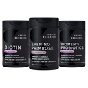 Penelitian Olahraga Malam Primrose Suplemen dari Minyak Menekan Dingin, Vegan Biotin 100,000mcg dengan Coconut Oil & Women Progories dengan Pregren, 65 Milyar CFU