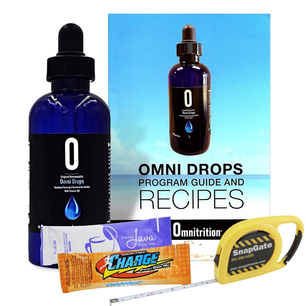 Omni Drop Program, Auttic Omnitrition - Basic Bundle Includes * * 4 oz Bottle Omni Drops with Vitamin B12 Program Guide, Samples dan Snapgate 10 Ft. Carabiner Tape Measure