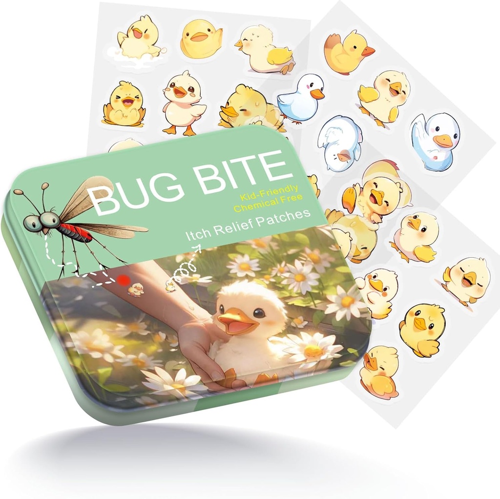 Bug Bite Itch Relief Patches 54, Cute Duck Hydrocolloid Patch untuk Berbagai Kelompok Orang, Perjalanan Estials Itch Bantuan Mosquito untuk Berbagai Grup Orang