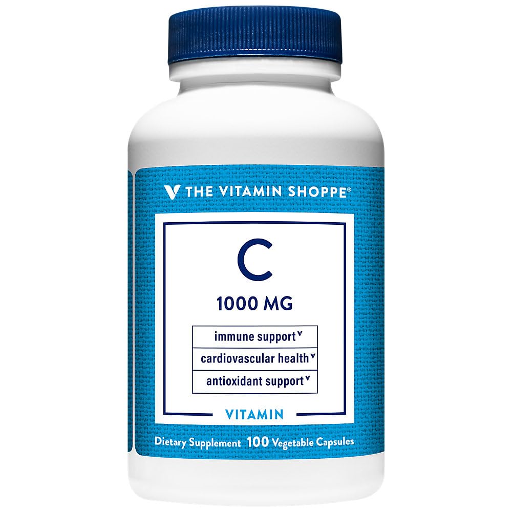Vitamin Shoppe C-1000 1.000MG, Antioksidant That Supports Ammune & Cardiovascular Health (100 Kapsul)