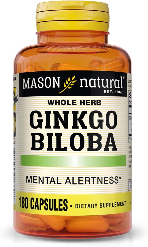 Mason Vitamin Ginkgo Biloba Capsules, 180 Count