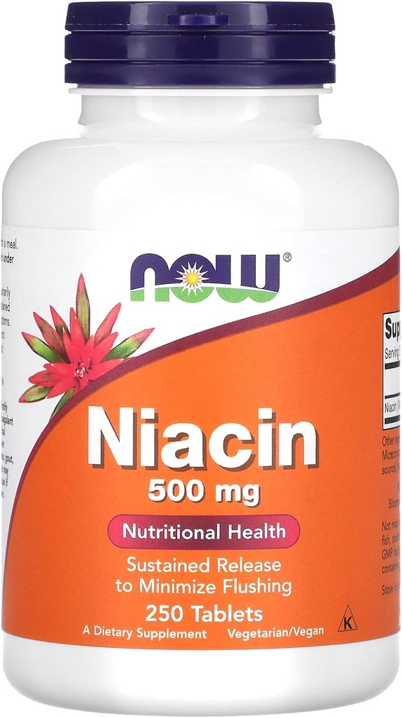 NOW Foods - Niacin 500 mg 250 tab (Paket 2)