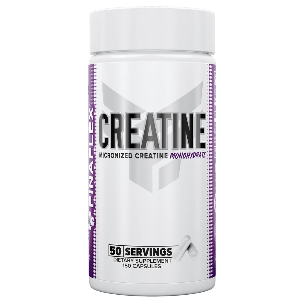 FINAFLEX Pure CREATINE - 150 Capsules - Memroses Kekuatan Otot, Ukuran & Performance - 100% Murni, Micronized Creatine Monohydrate - NSF Disertifikasi - 50 Sertifikasi