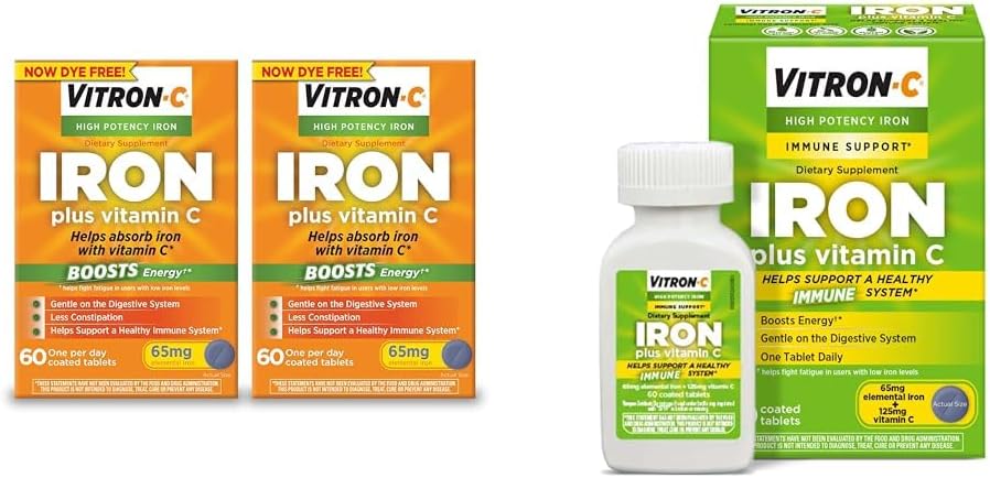 Tambahan Besi Vitron-C, Suatu hari, Potensi Tinggi Besi Plus Vitamin C & Tambahan Besi & Dukungan Imune