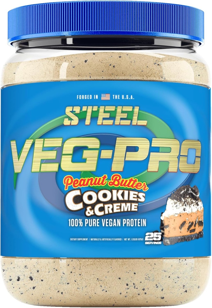 Suplemen Peanut Butter Cookies & Creme & Creme 124; 25 pelayan (1.93lbs) 14; Vegan Protein Powder dengan BCAA Amino Acid 124; Non Dairy 124; Low Carb Formula