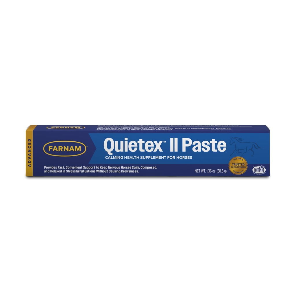 Farnam Quietex II Horse Calming Paste for Horses, Membantu mengelola perilaku gugup dan menjaga kuda tenang & tenang dalam situasi stres, 32,5 ml jarum suntik