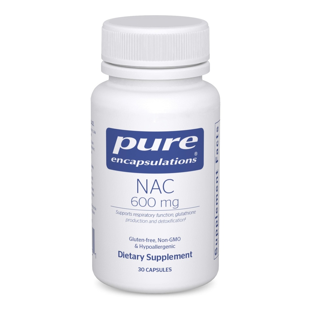 Encapsulasi murni NC 600 mg - N-Acetyl Cysteine NAC Tambahan untuk Lung Health & Imune Dukungan, Dukungan Hati & Antioksidants * - dengan Freeform N- Acetyl- L- Cysteine - 30 Capsules