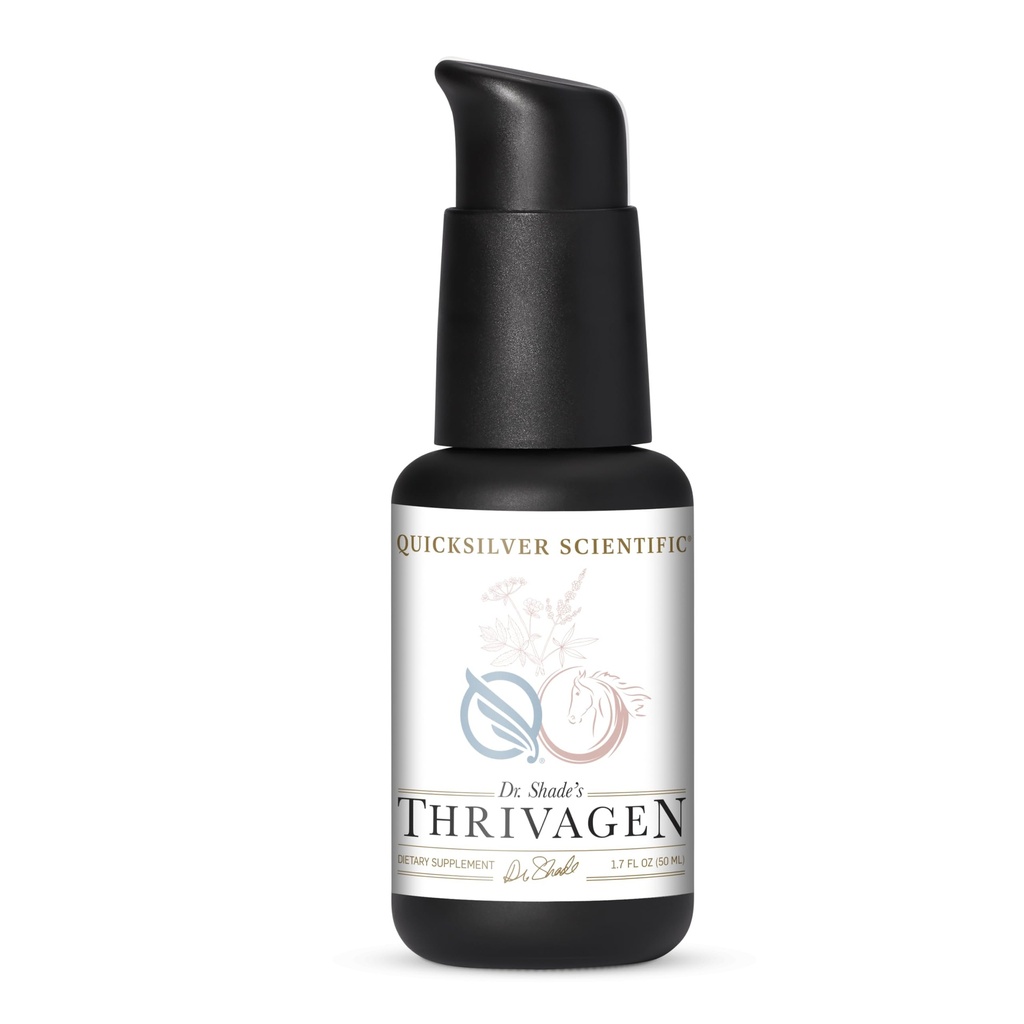 Quicksilver Scientific Thrivagen - Women 's Health Suplemen dengan 15 Energi, Hormone Balance & Adrenal Dukungan Botanicals - Adaptogenic Herbs dengan Shatavari, Rhodiola & Maca Root (1.7oz / 50ml)