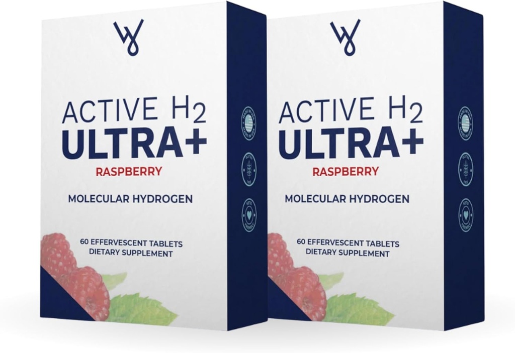 H2 Ultra + Hydrogen aktif Tablet Air, Raspberry Alam. Optimasi Kesehatan, Dukungan Kebal, dan Keseimbangan Antioksidan dengan Manfaat Molekuler Hydrogen 120 Hamba