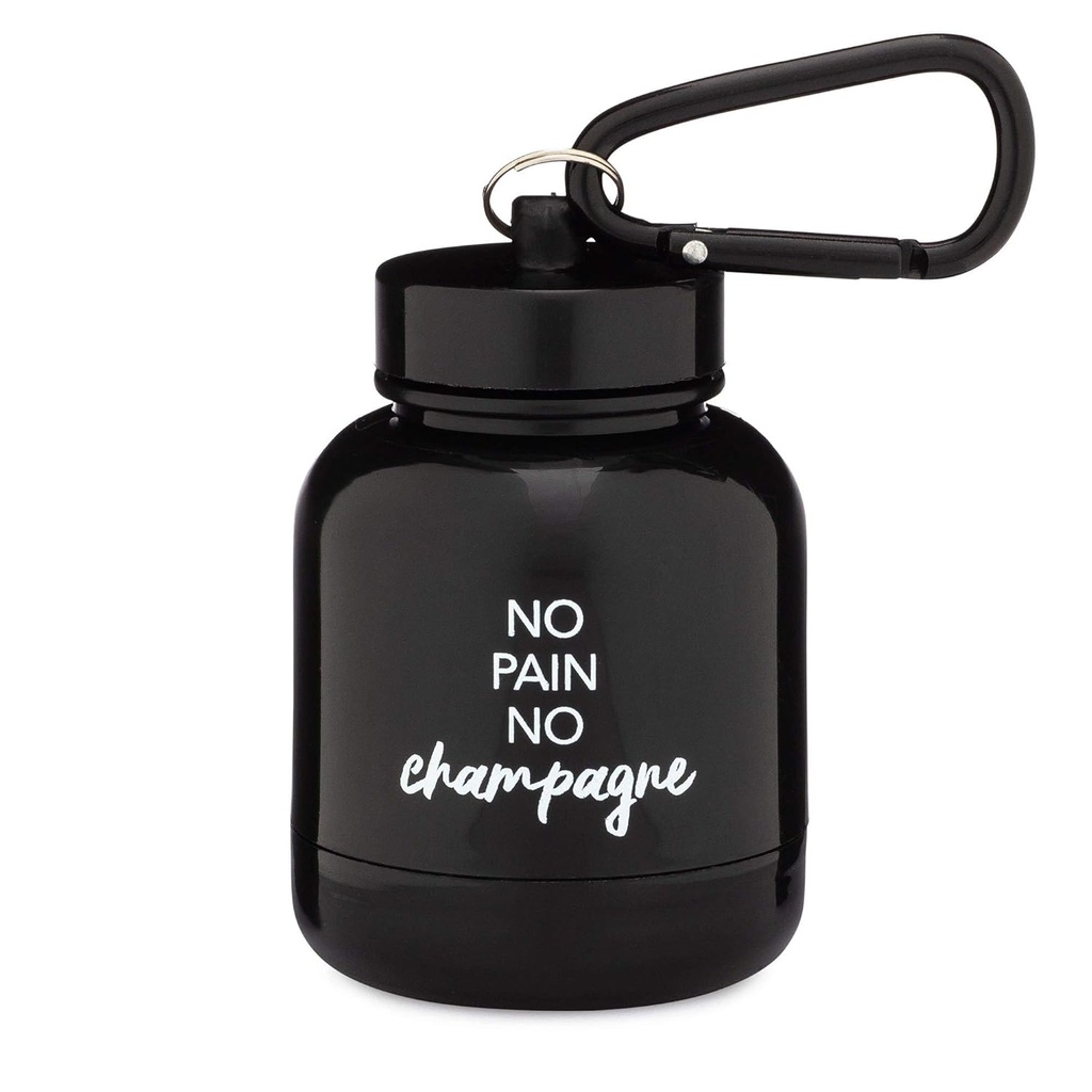ONMYWHEY - Protein Powder & Suplemen Funnel Keychain, Portable ToGo Container for The Gym, Breakout, Fitness, & Travel - TSA Disetujui, No Pain No Champagne