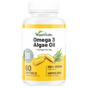 Vegan Vitalitas Vegan Omega 3 Suplemen - 60 Tanaman Berdasarkan Algae Oil Soft Gels Estimate Acids dengan Vegan DHA untuk Gabungan, Heart & Imune Dukungan Tanpa EPA