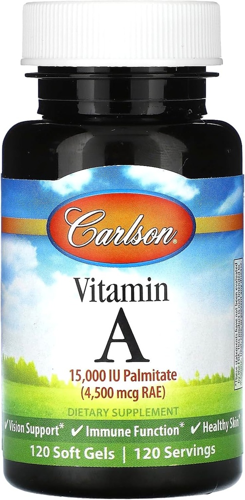 Lab Carlson Vitamin A Palmitat, 15000 IU, 120 Softgels
