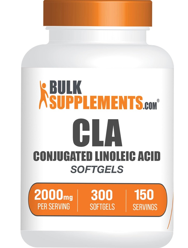 BulkSuplements.com menghantarkan Linoleic Acital Softgels - CLA Suffies, CLA 2000mg, CLA Safflower Capsules, CLA Rolls - 2 CLA Softgels per Serving, 150- Day Suppply, 300 Softgels