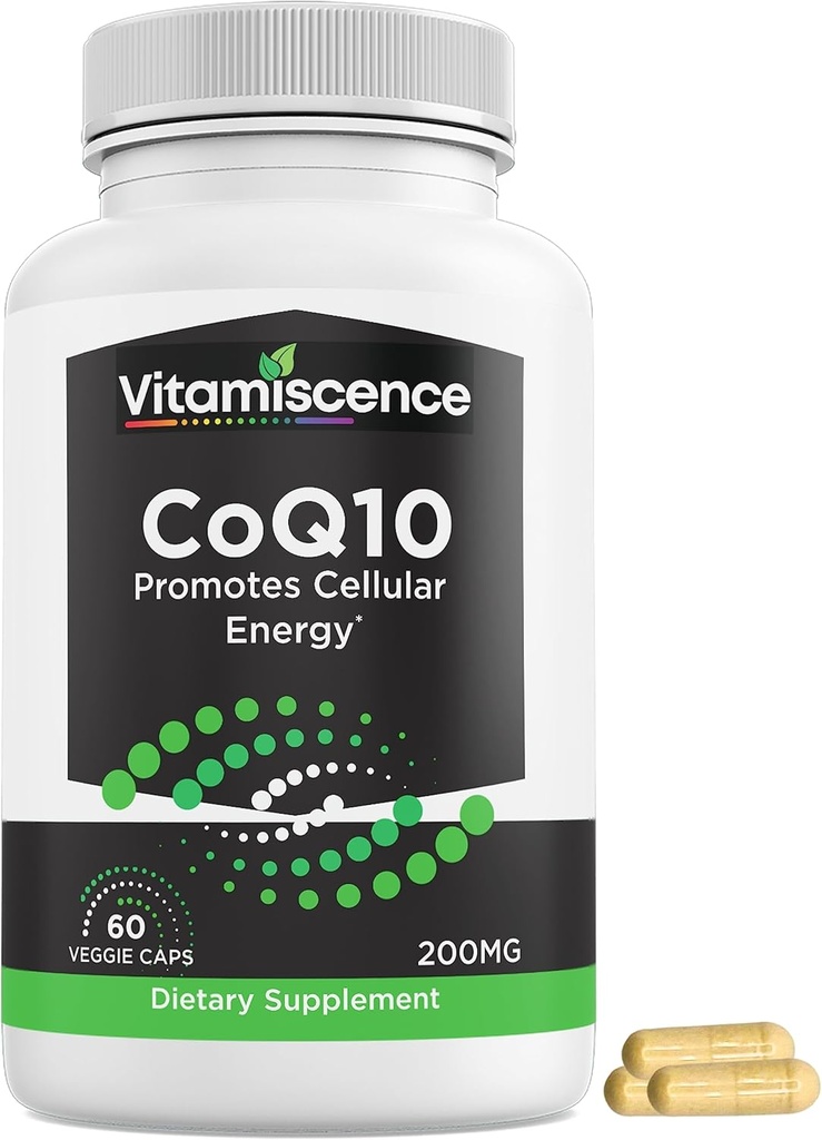 CoQ10, Satu Paket, 200 mg, 60 Capsules Count, memproyeksikan energi cellular, antioksidan, Co Q10 Suplemen, untuk Pria dan Perempuan.