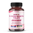 Ultra Myo & D-Chiro Inositol dengan Folate, Vitamin C & D3 - All-in- 1 Suplemen untuk Siklus Kesehatan, Keseimbangan Hormonal & Metabolic Dukungan - Dibuat di USA- 150 Kapsul