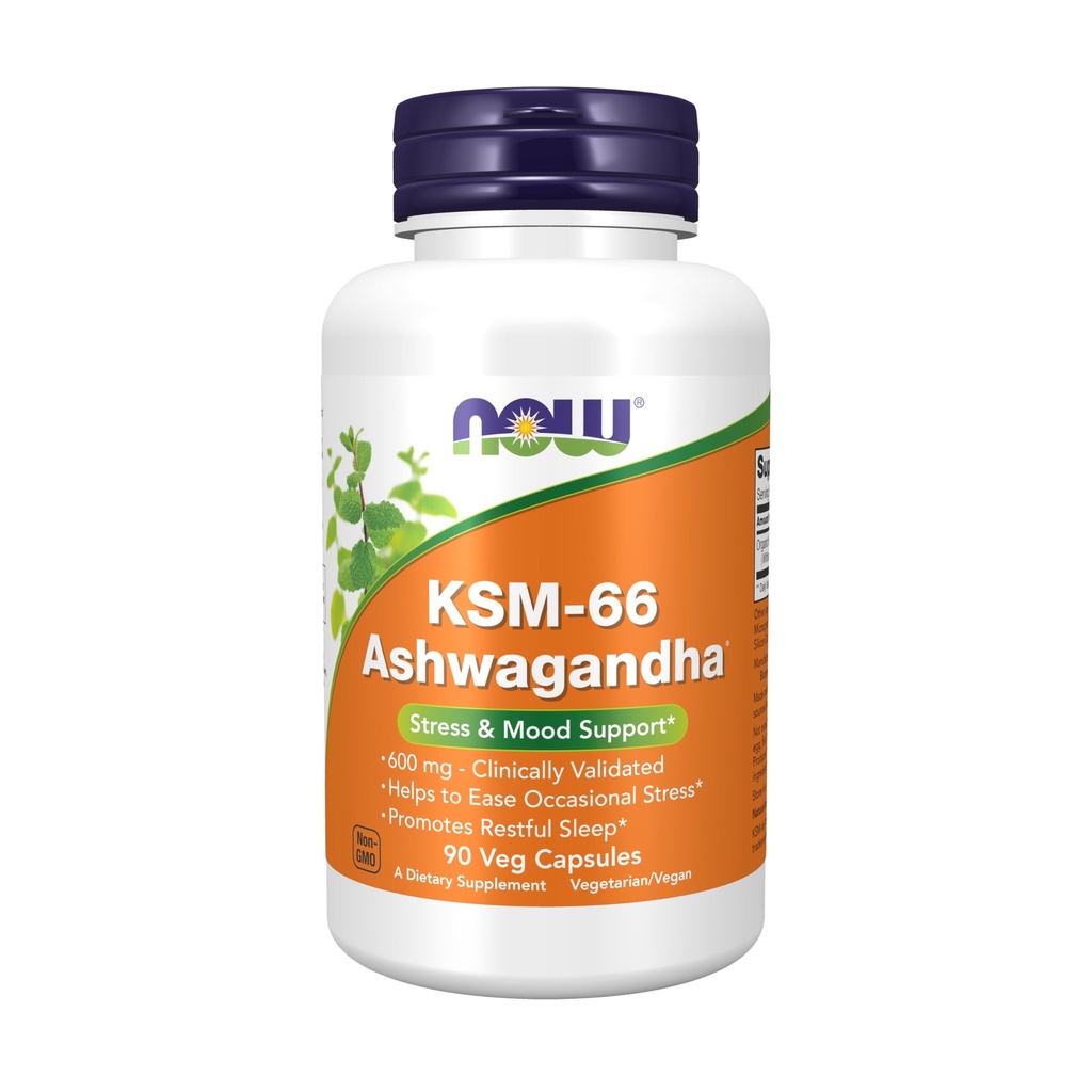 Suplemen SEKARANG, KSM-66 Ashwagandha ®, Stress dan Sleep Dukungan, 90 Veg Capsules