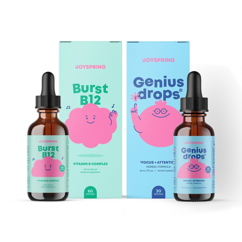 JoySpring Liquid B Kompleks dan Genius Focus Drops for Kids