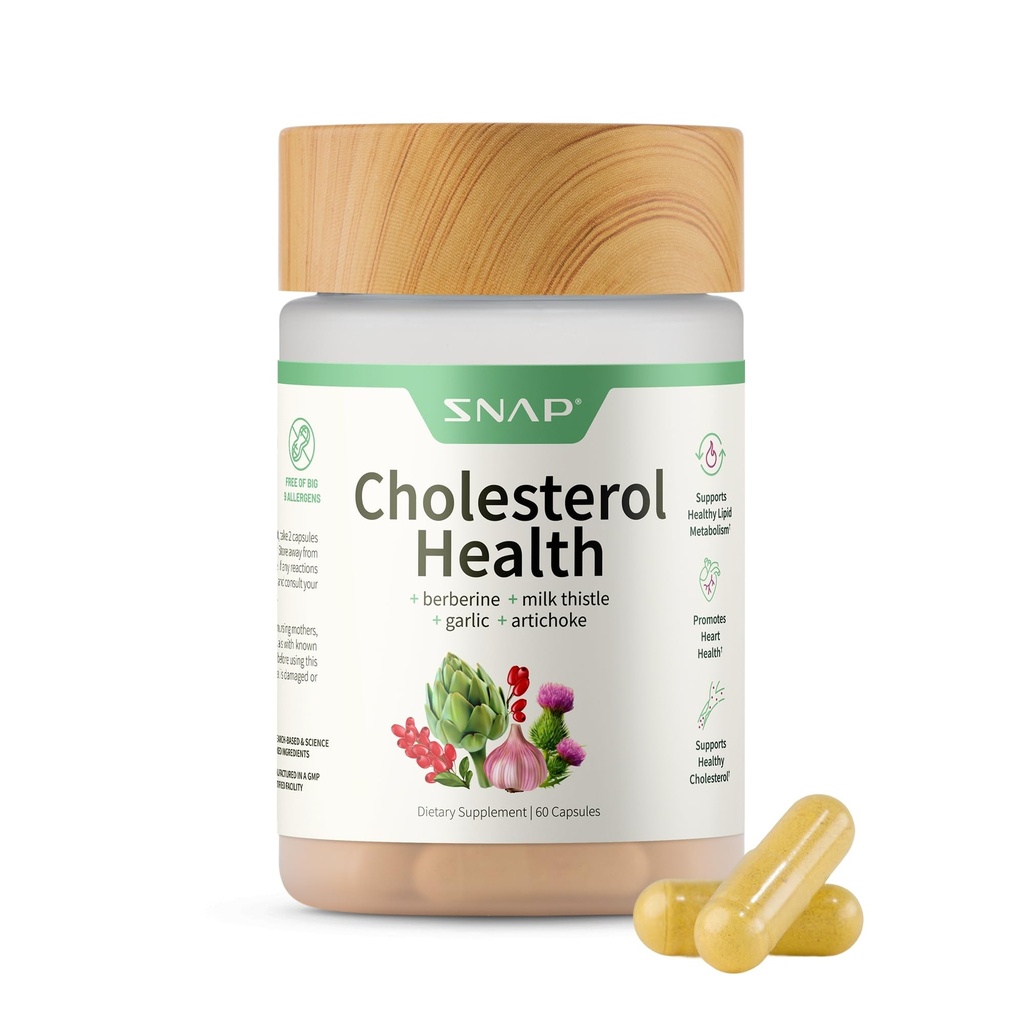 Suplemen Custerol Kesehatan - Dukungan Alam untuk Hati, Hati, Digetical dan Kesehatan Metabolik, 60 Vegetarian Capsules (30 Hamba, Persediaan 1 Bulan)