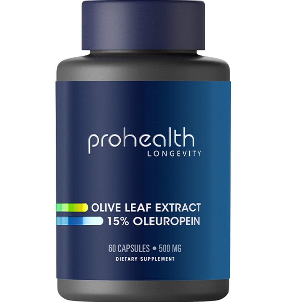 Prothealth Olive Leaf Extract (15% Oleuropein) (500 mg, 60 Veggie Capsules)
