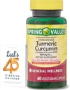 Suplemen Curcumin Lembah Musim Semi Bundle dengan 45 Diabetes Lual Decoded 2.4; Kompleks dengan CurcuWin 124; Dieter Supplemen 124; 550 mg, 60 Capsules