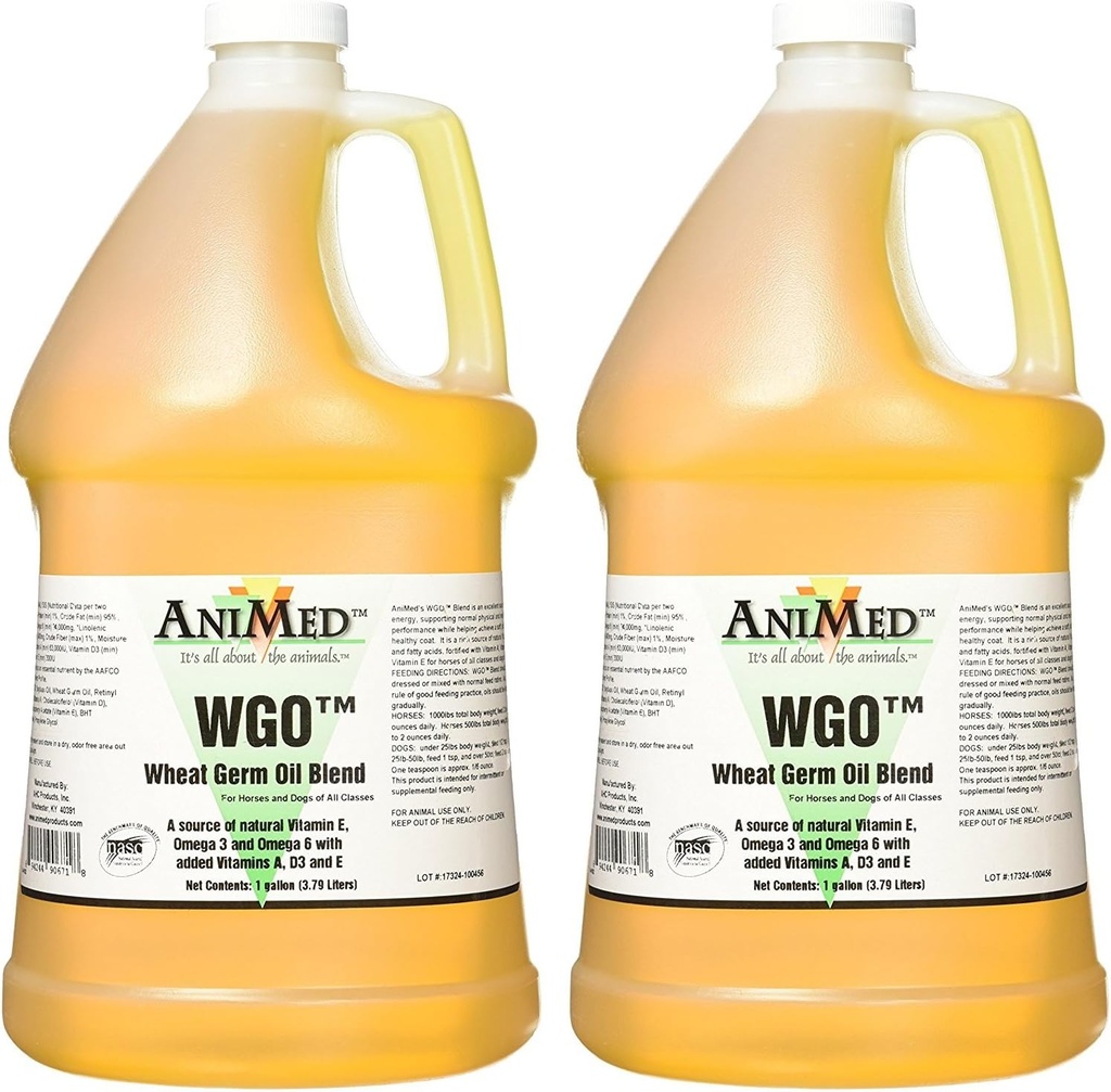 Animed WGO Wheat Germ Oil Blend Suplement, 1 Gallon (2 Pack)