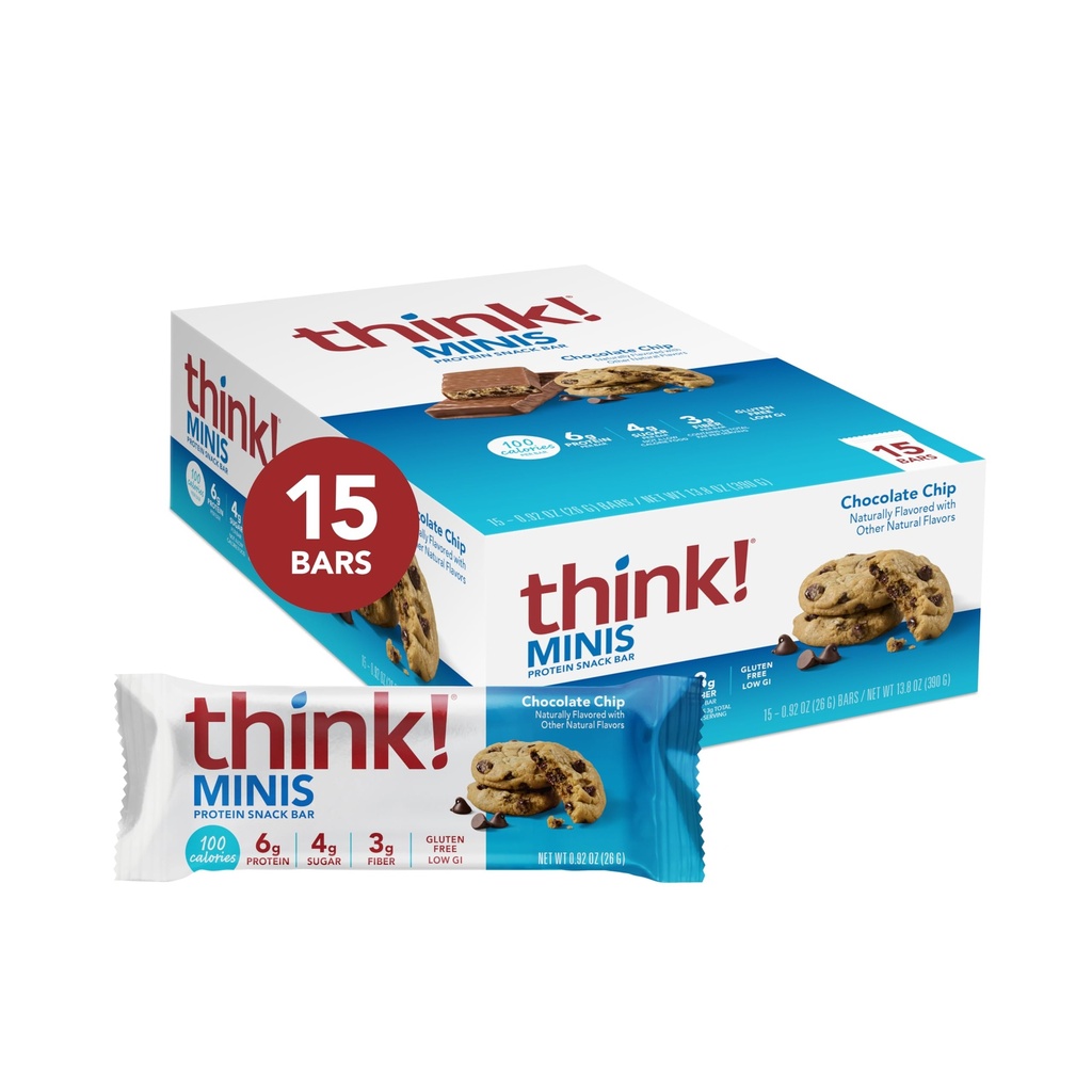 berpikir! Minis, Chocolate Chip, 15 Count